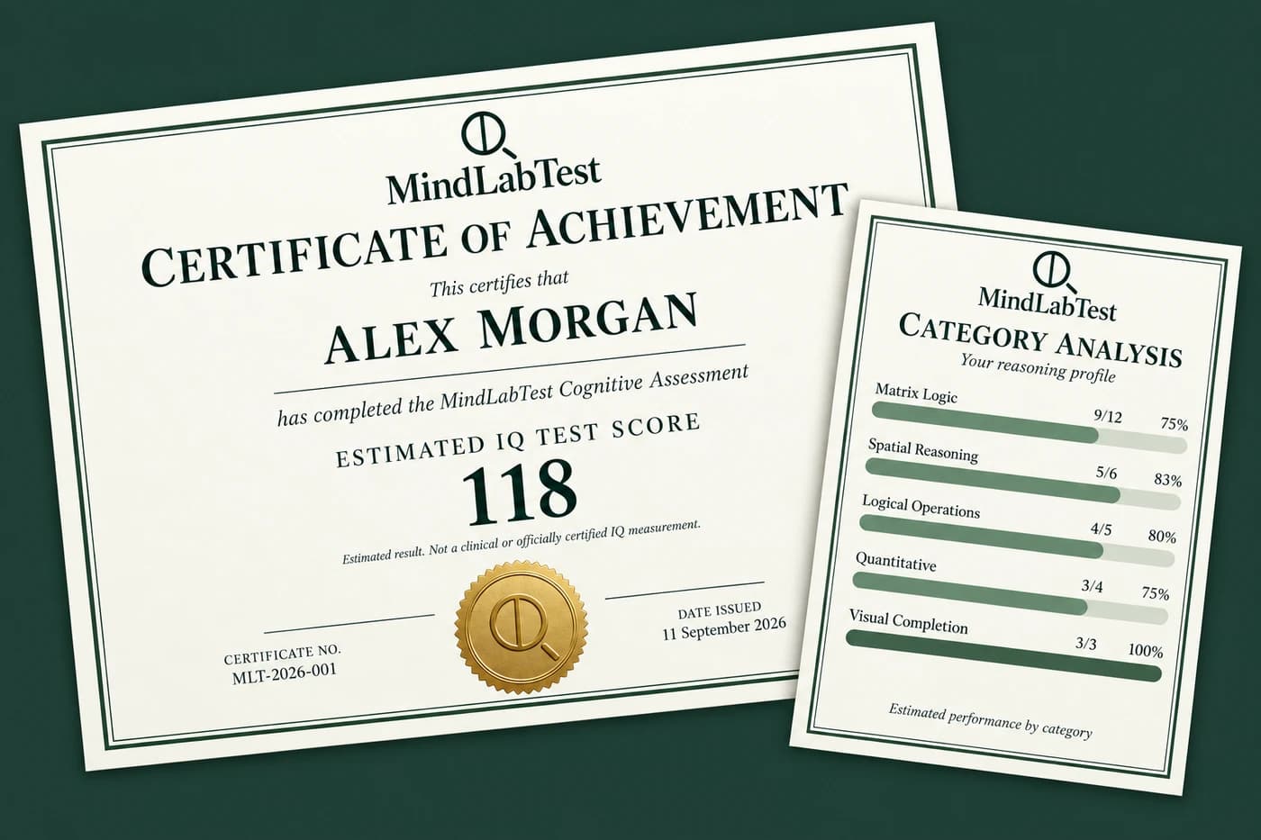 Certificate and category analysis